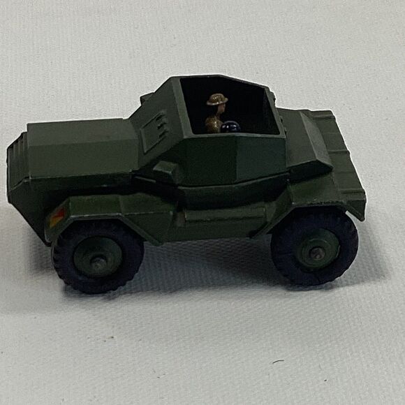 Vtg Dinky Toys Military Scout Car 673 Driver And Soldier Made in England Meccano - Picture 3 of 11